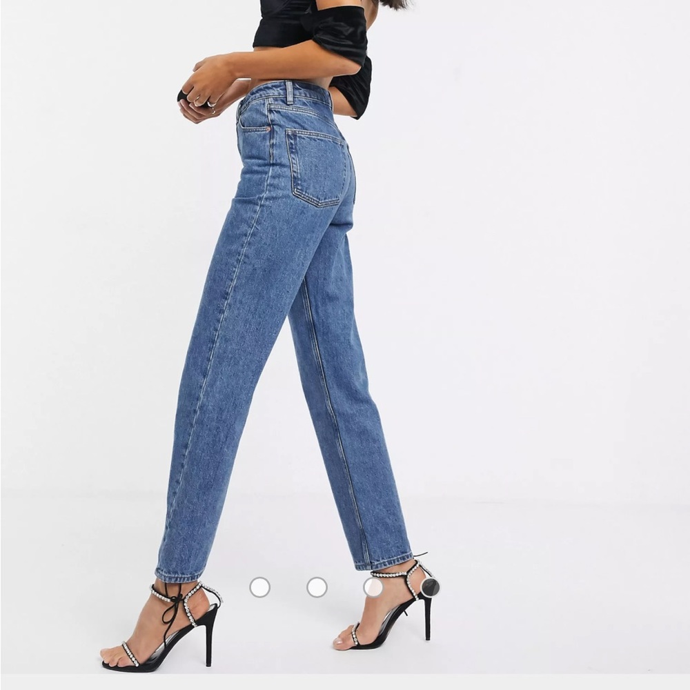 ASOS Tall Florence authentic straight leg jeans in vintage midwash blue